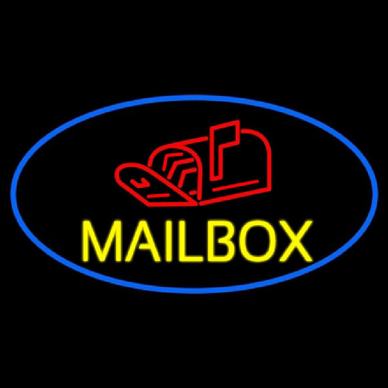 Oval Mailbo  With Logo Neonkyltti