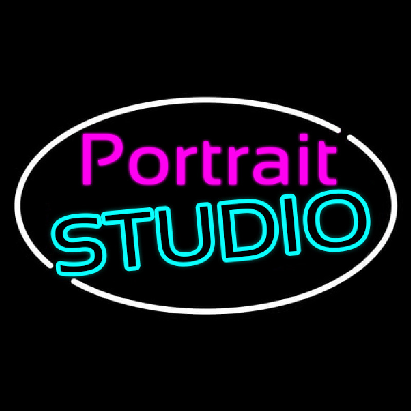Oval Portrait Studio Neonkyltti