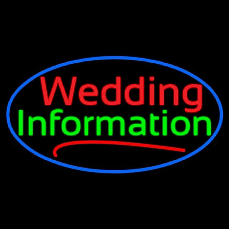 Oval Wedding Information Neonkyltti