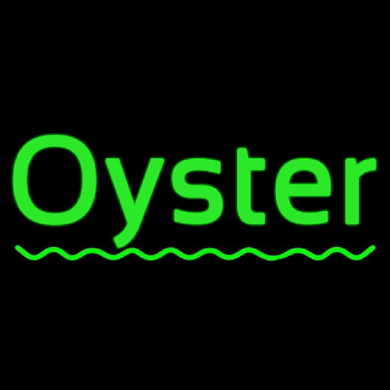 Oysters Green Line Neonkyltti