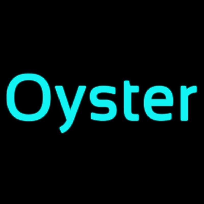 Oysters Turquoise Neonkyltti