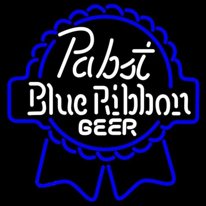 Pabst Blue White Ribbon Beer Sign Neonkyltti