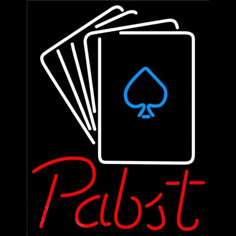 Pabst Cards Beer Sign Neonkyltti