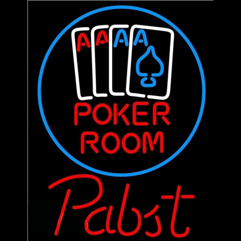 Pabst Poker Room Beer Sign Neonkyltti