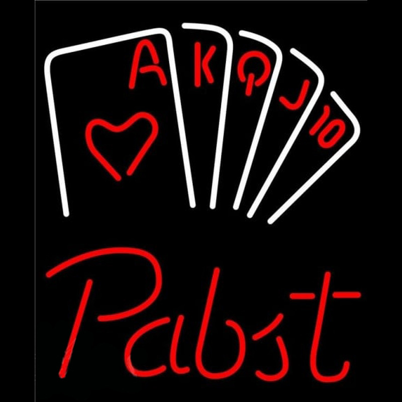 Pabst Poker Series Beer Sign Neonkyltti