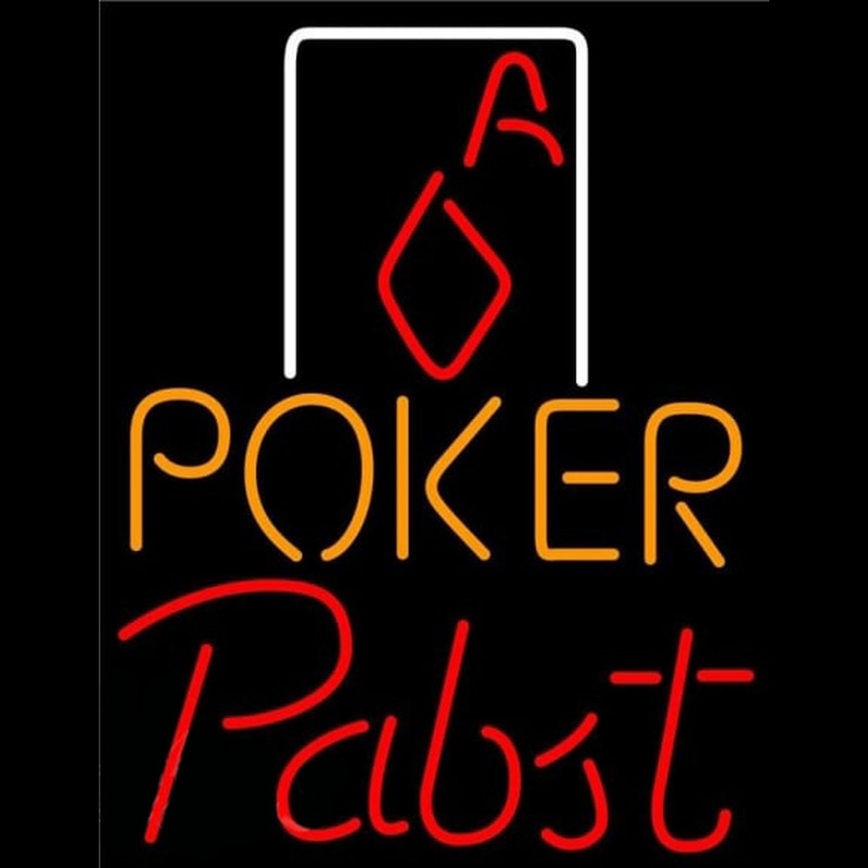 Pabst Poker Squver Ace Beer Sign Neonkyltti