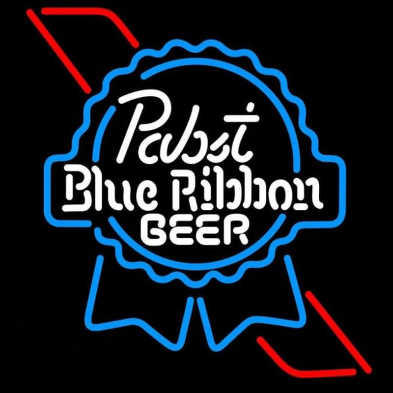 Pabst Skyblue Red Ribbon Beer Sign Neonkyltti