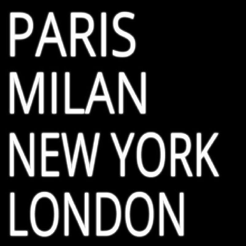 Paris Milan London Neonkyltti