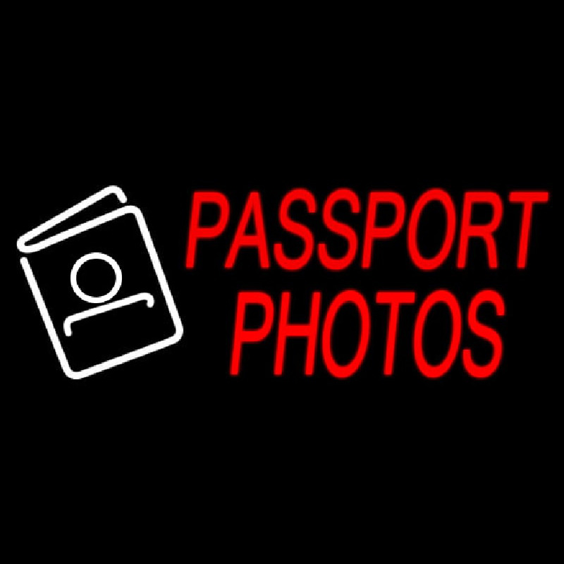 Passport Photos Neonkyltti