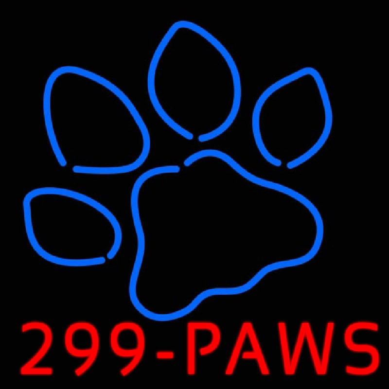 Paws With Logo Neonkyltti