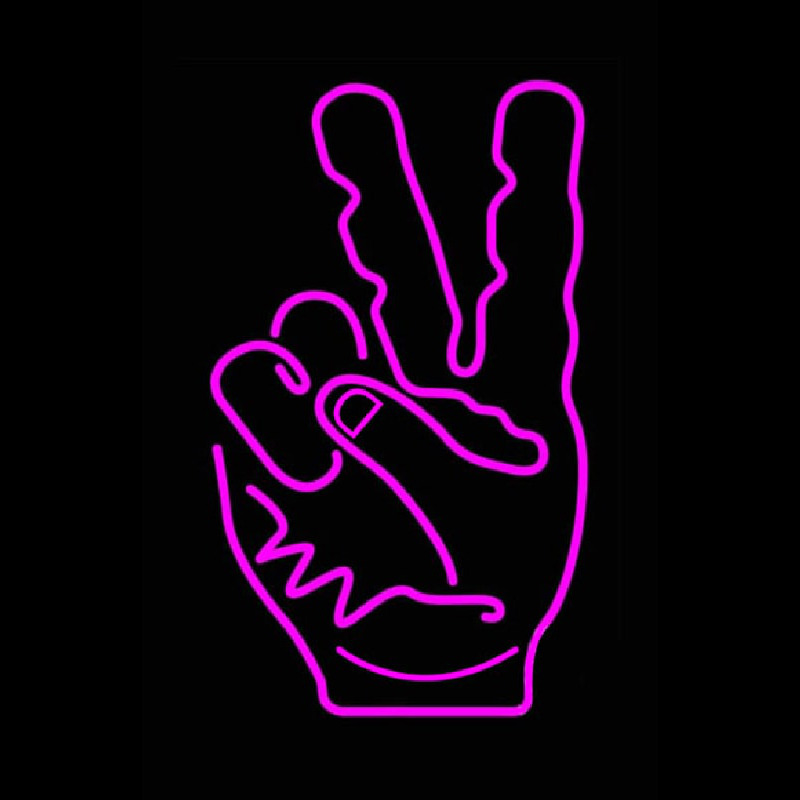 Peace Fingers Neonkyltti
