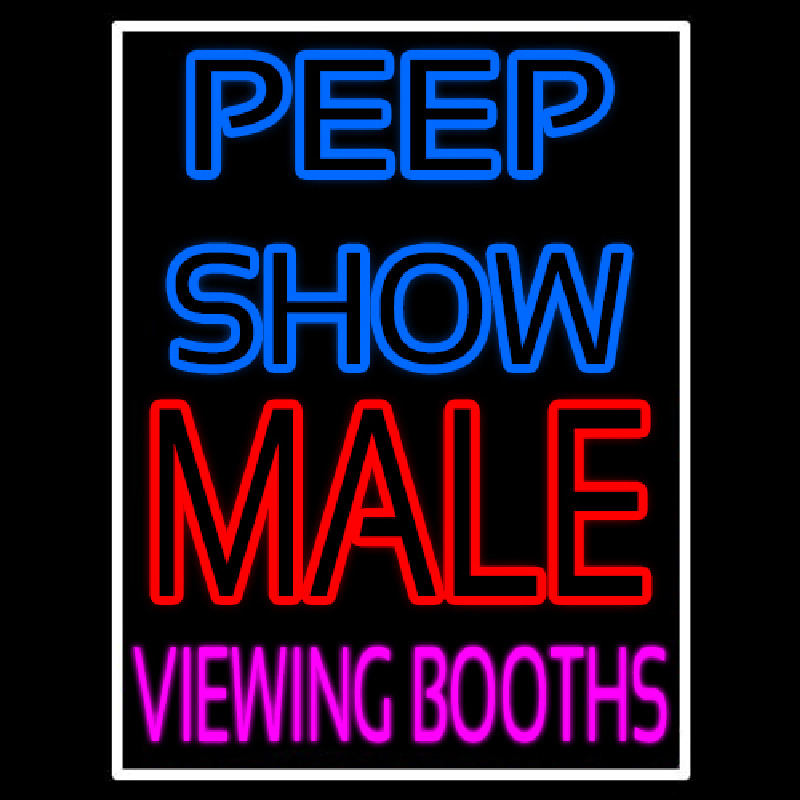 Peepshow Male Viewing Booth Neonkyltti