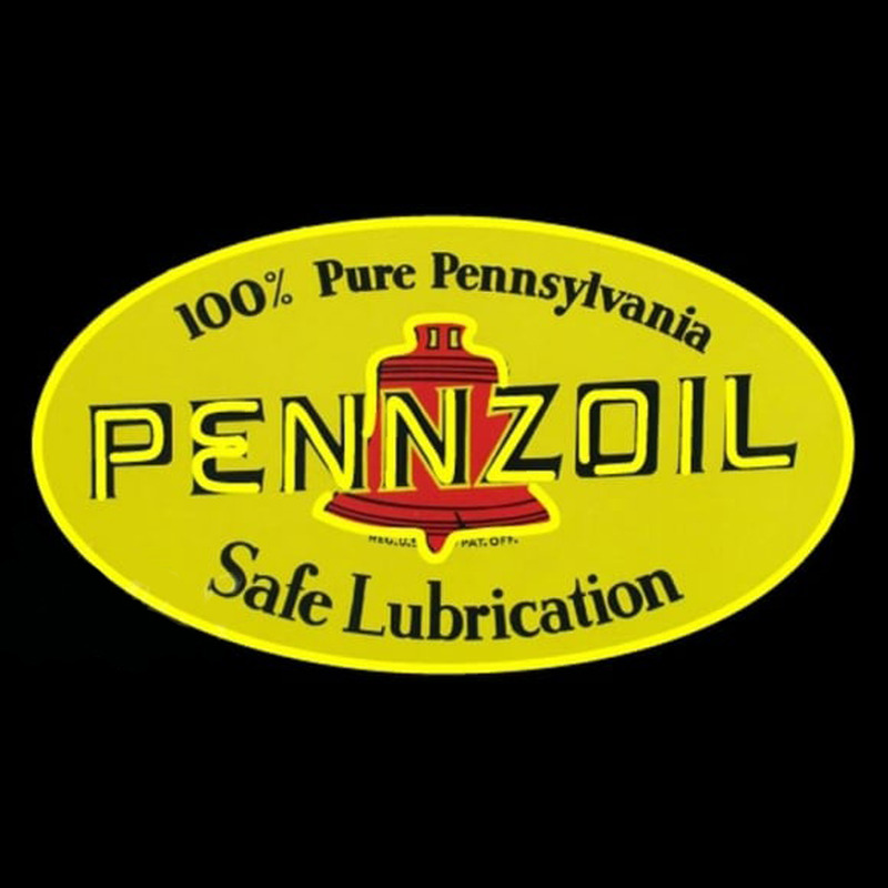 Pennzoil Logo Safe Lubrication Neonkyltti