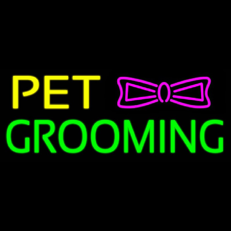 Pet Grooming Logo Neonkyltti