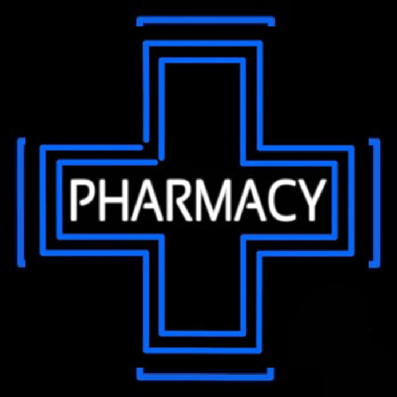 Pharmacy Inside Plus Logo Neonkyltti