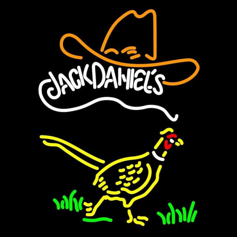 Pheasant and Jack Daniels Neonkyltti