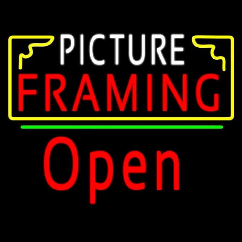 Picture Framing With Frame Open 2 Logo Neonkyltti