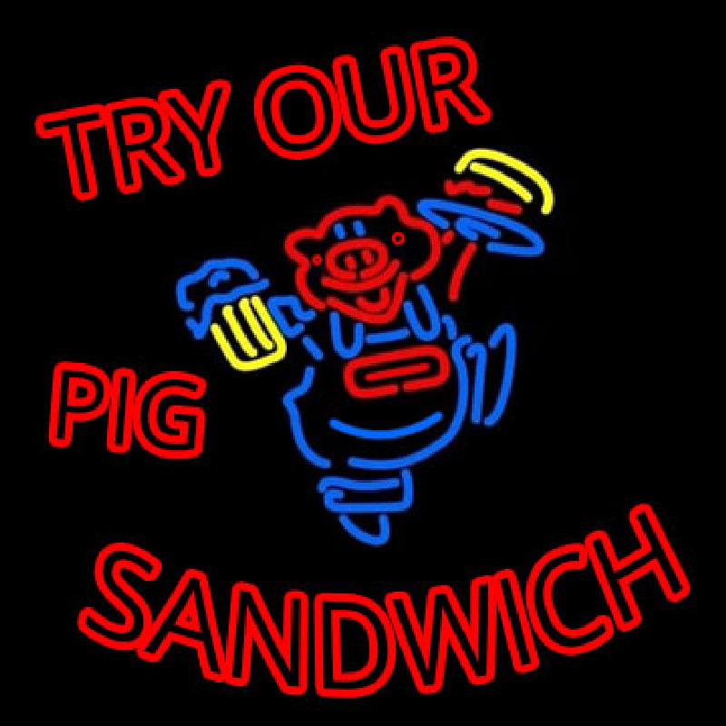Pig Sandwich Neonkyltti