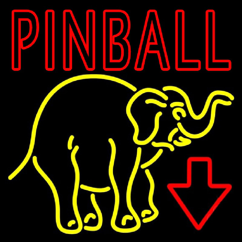 Pinball With Arrow Neonkyltti