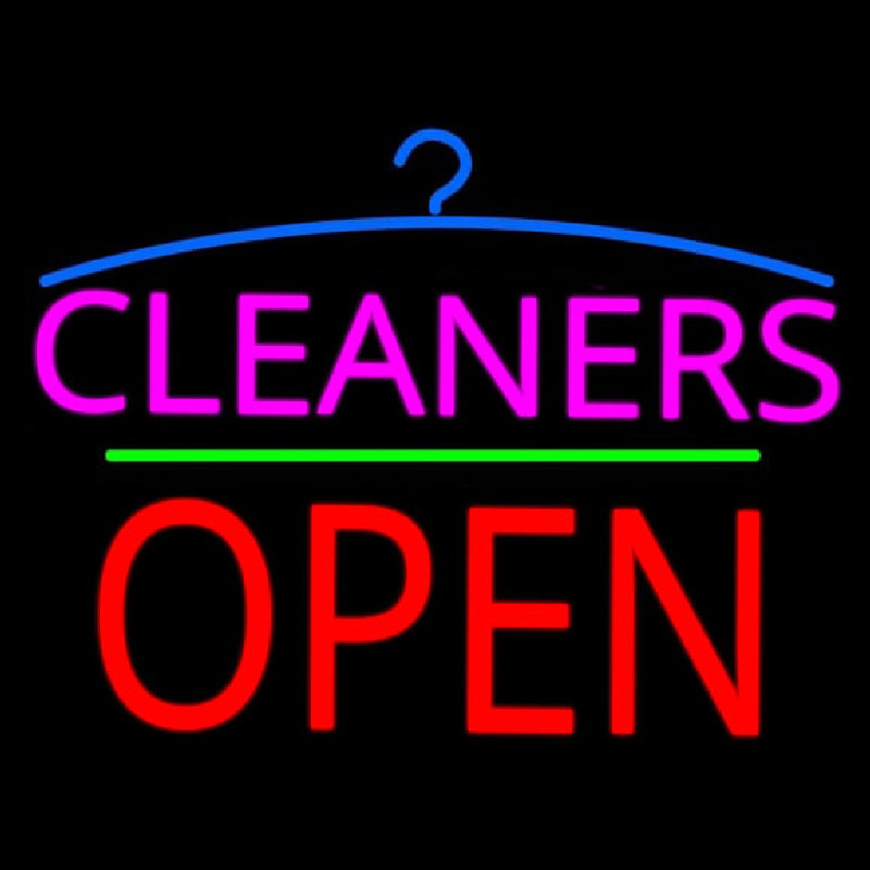 Pink Cleaners Block Open Neonkyltti