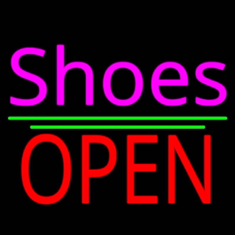 Pink Cursive Shoes Open Neonkyltti