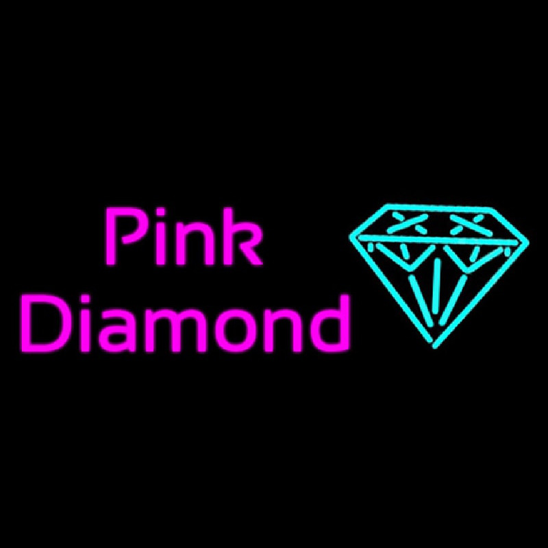 Pink Diamond Turquoise Logo Neonkyltti