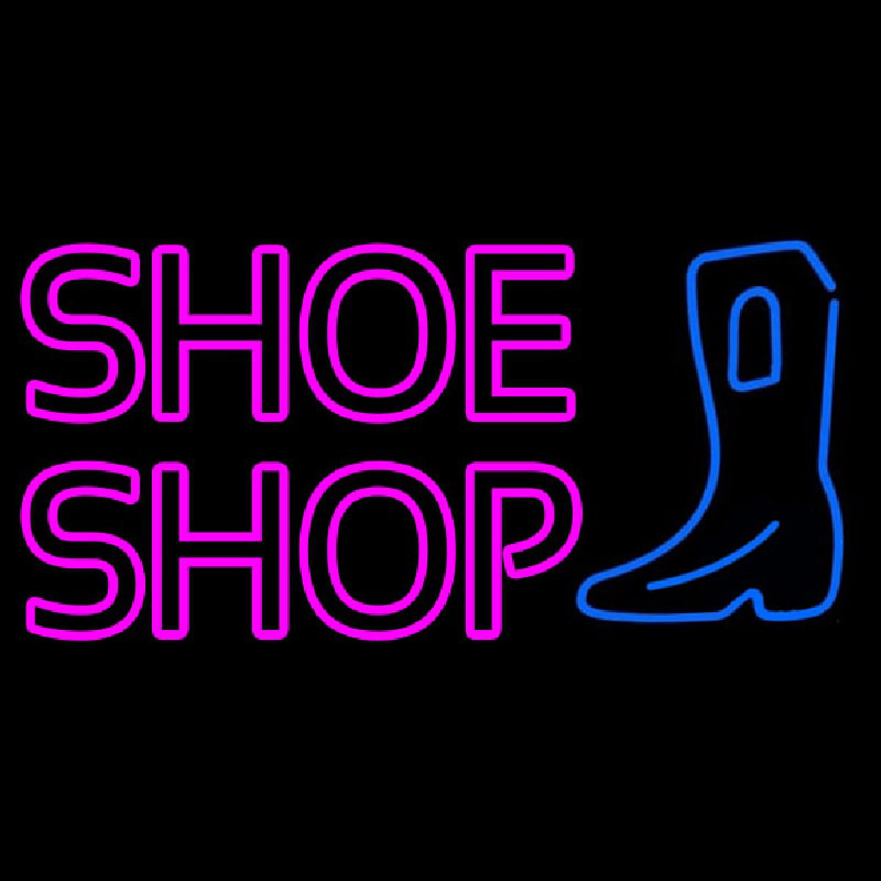 Pink Double Stroke Shoe Shop Neonkyltti