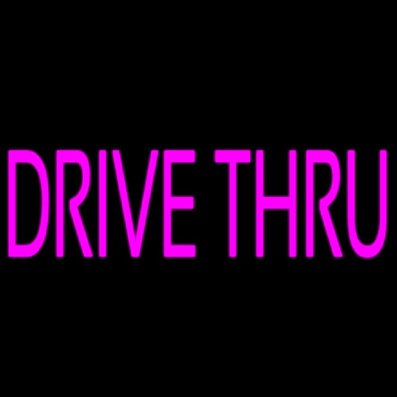 Pink Drive Thru Neonkyltti