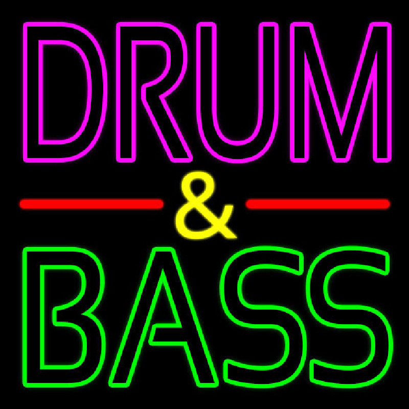 Pink Drum And Green Bass Neonkyltti
