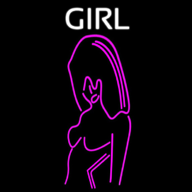 Pink Girl Strip Club Neonkyltti