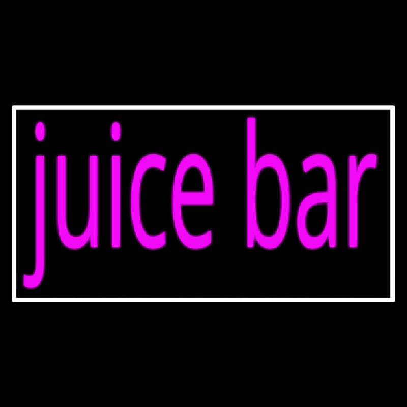 Pink Juice Bar With White Border Neonkyltti
