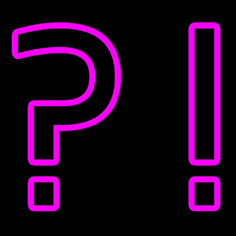 Pink Quetion Mark Neonkyltti