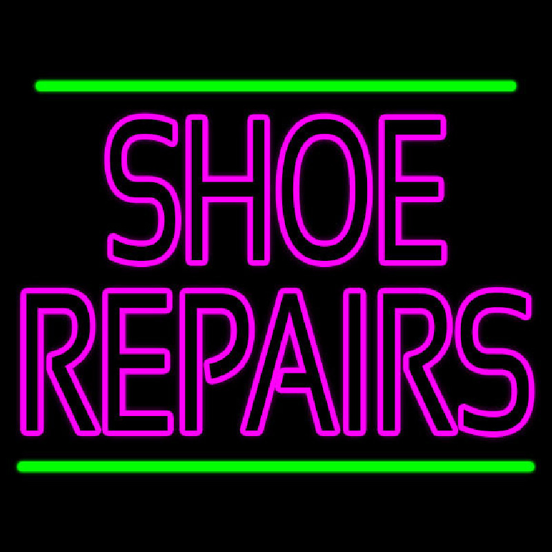 Pink Shoe Repairs With Line Neonkyltti