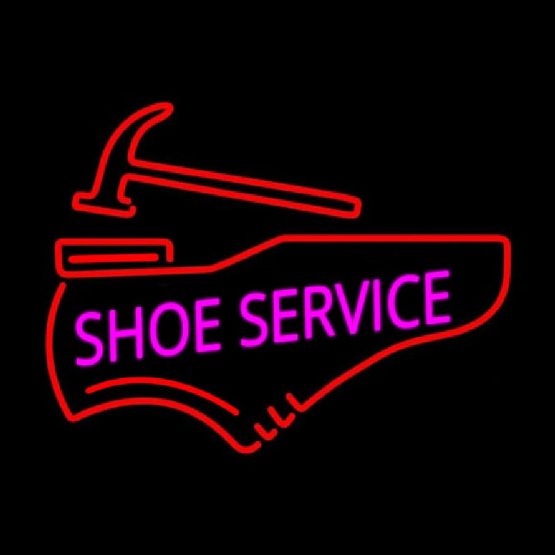 Pink Shoe Service Neonkyltti