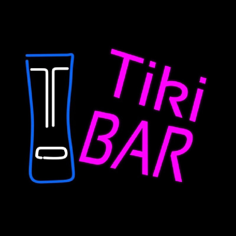 Pink Tiki Bar with Logo Neonkyltti