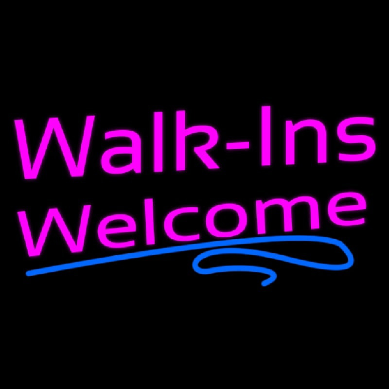 Pink Walk Ins Welcome Blue Lines Neonkyltti