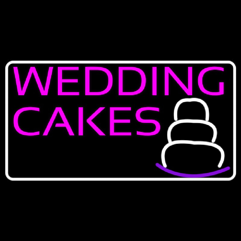Pink Wedding Cakes Neonkyltti
