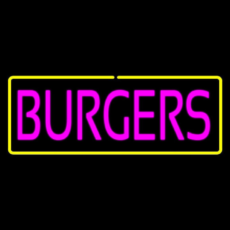 Pinl Burgers With Yellow Border Neonkyltti
