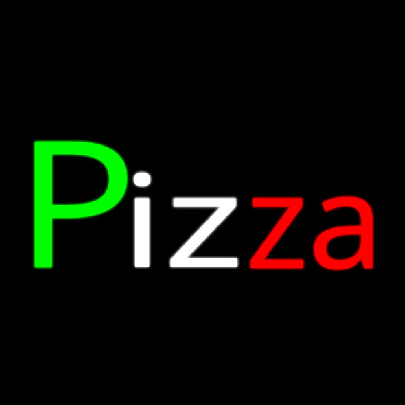 Pizza Italian Flag Colors Neonkyltti