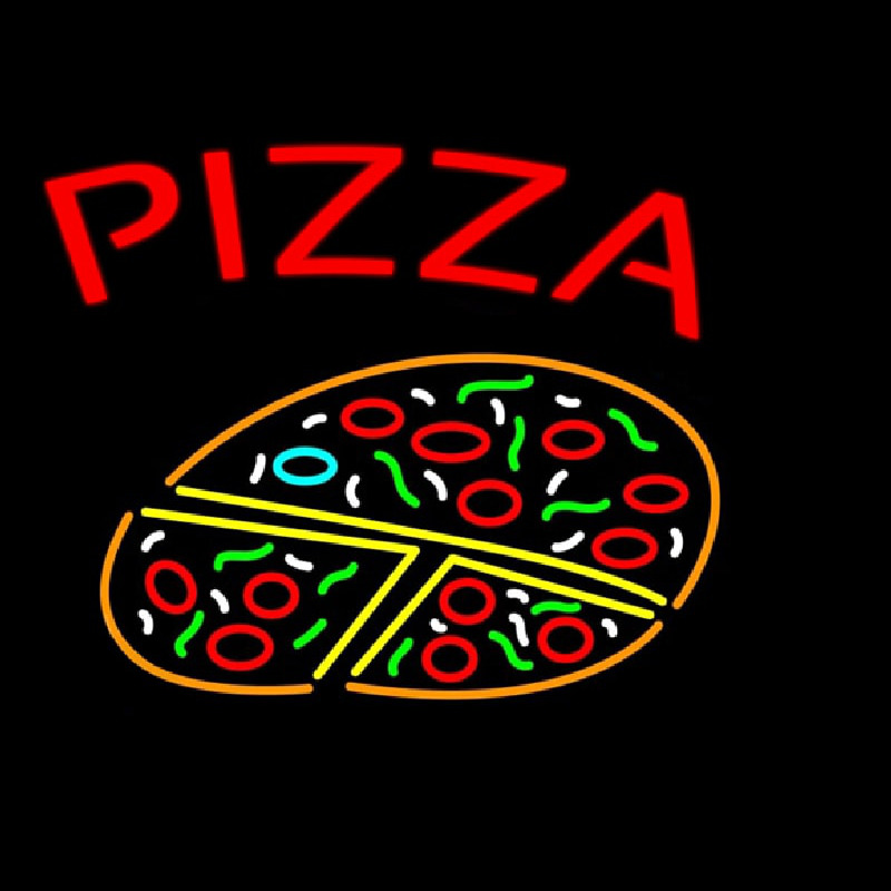 Pizza With Logo Neonkyltti