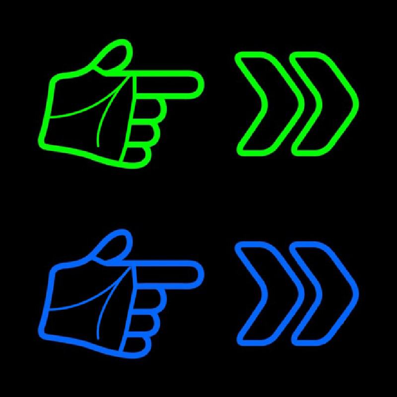 Pointer Arrow Hand Neonkyltti