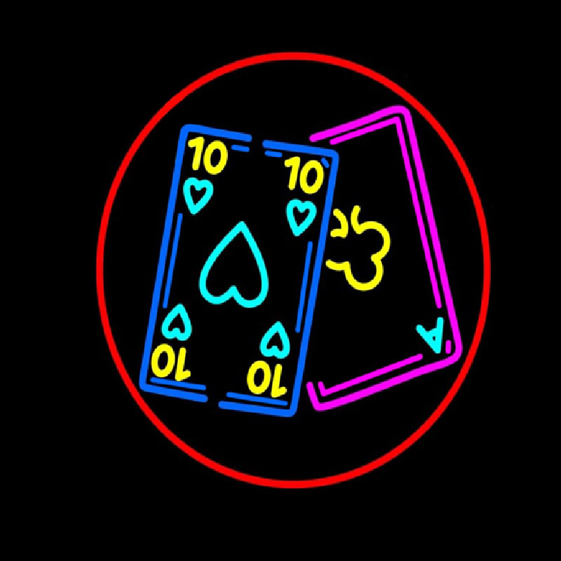 Poker Cards 1 Neonkyltti