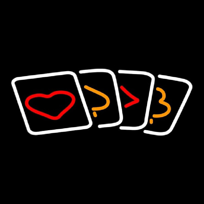 Poker Cards Icon 1 Neonkyltti