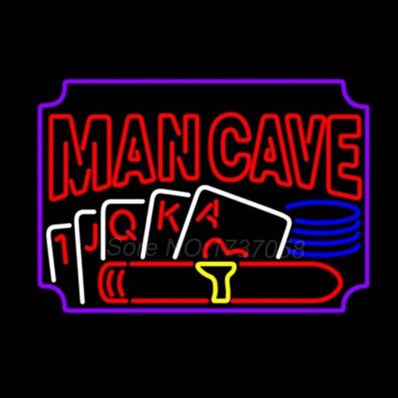 Poker Cigar Man Cave Neonkyltti