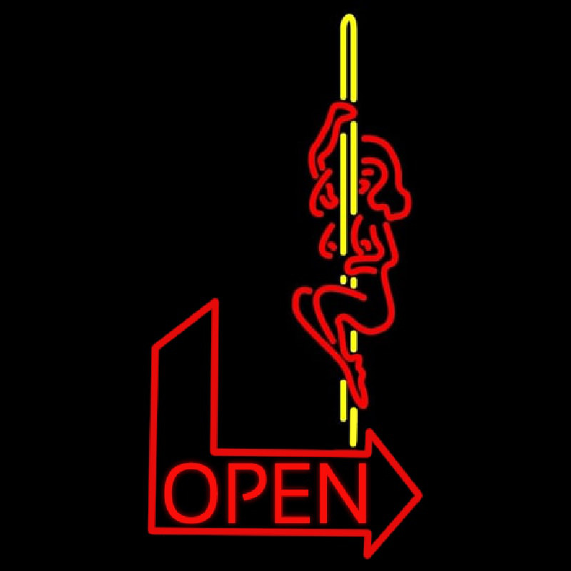 Pole Dance Girl Open Neonkyltti