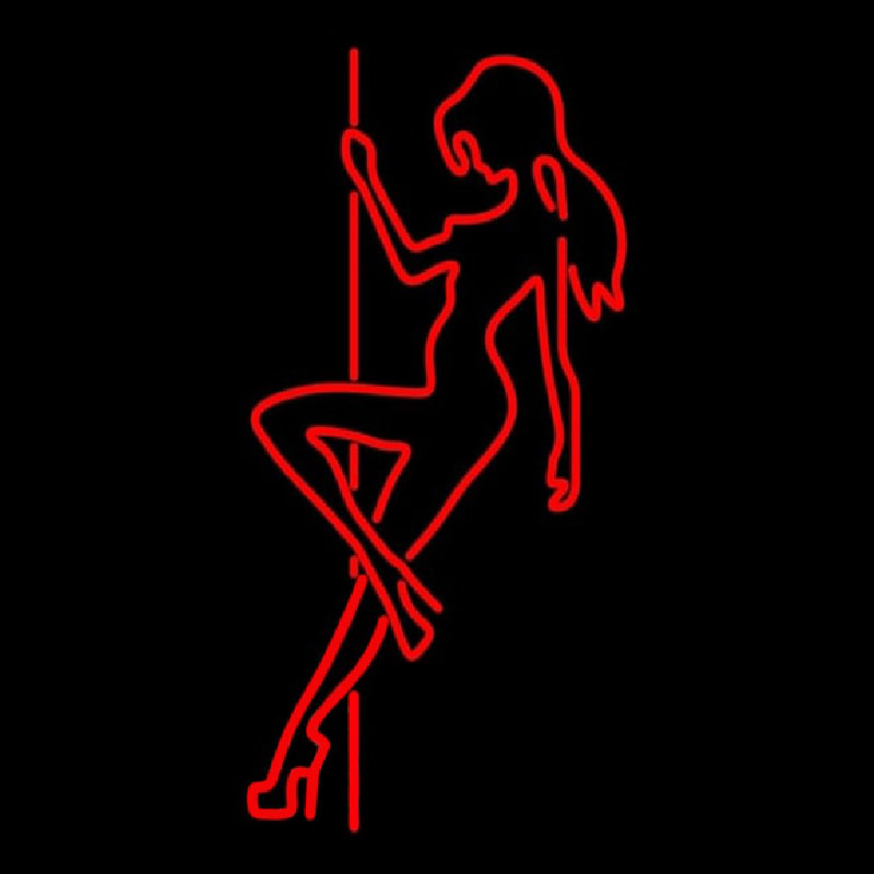 Pole Dance Girl Strip Club Neonkyltti