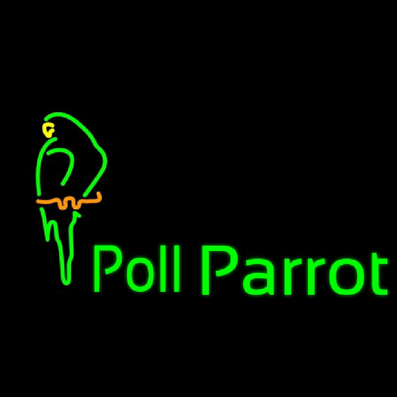 Poll Parrot Logo Neonkyltti