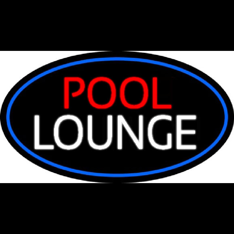 Pool Lounge Oval With Blue Border Neonkyltti