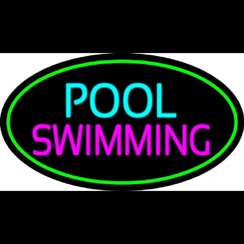 Pool Swimming With Green Border Neonkyltti