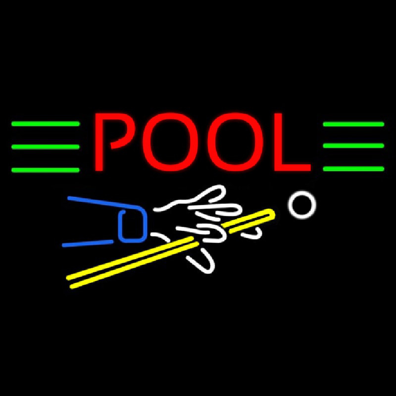 Pool With Pool Logo Neonkyltti